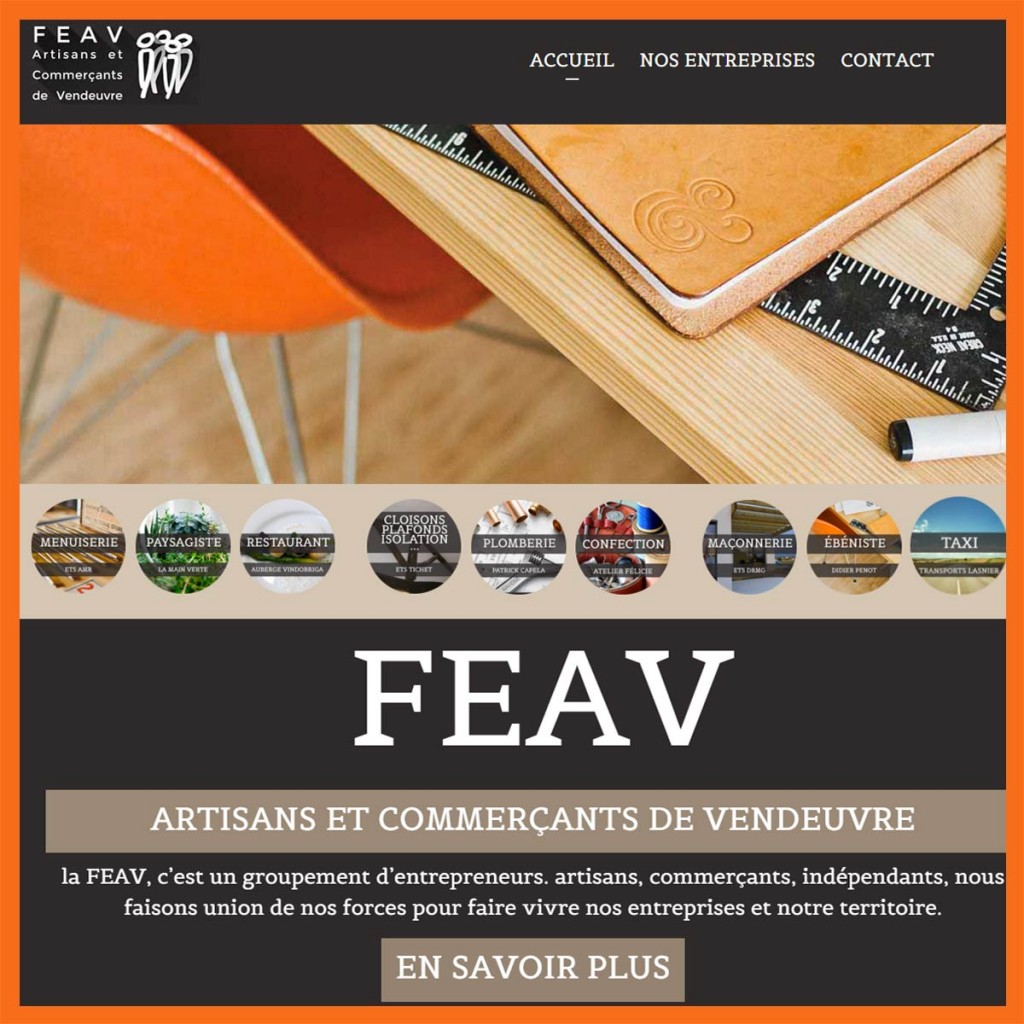Site web pour le groupement d\'entrepreneur FEAV par l\'Agence de Com\'