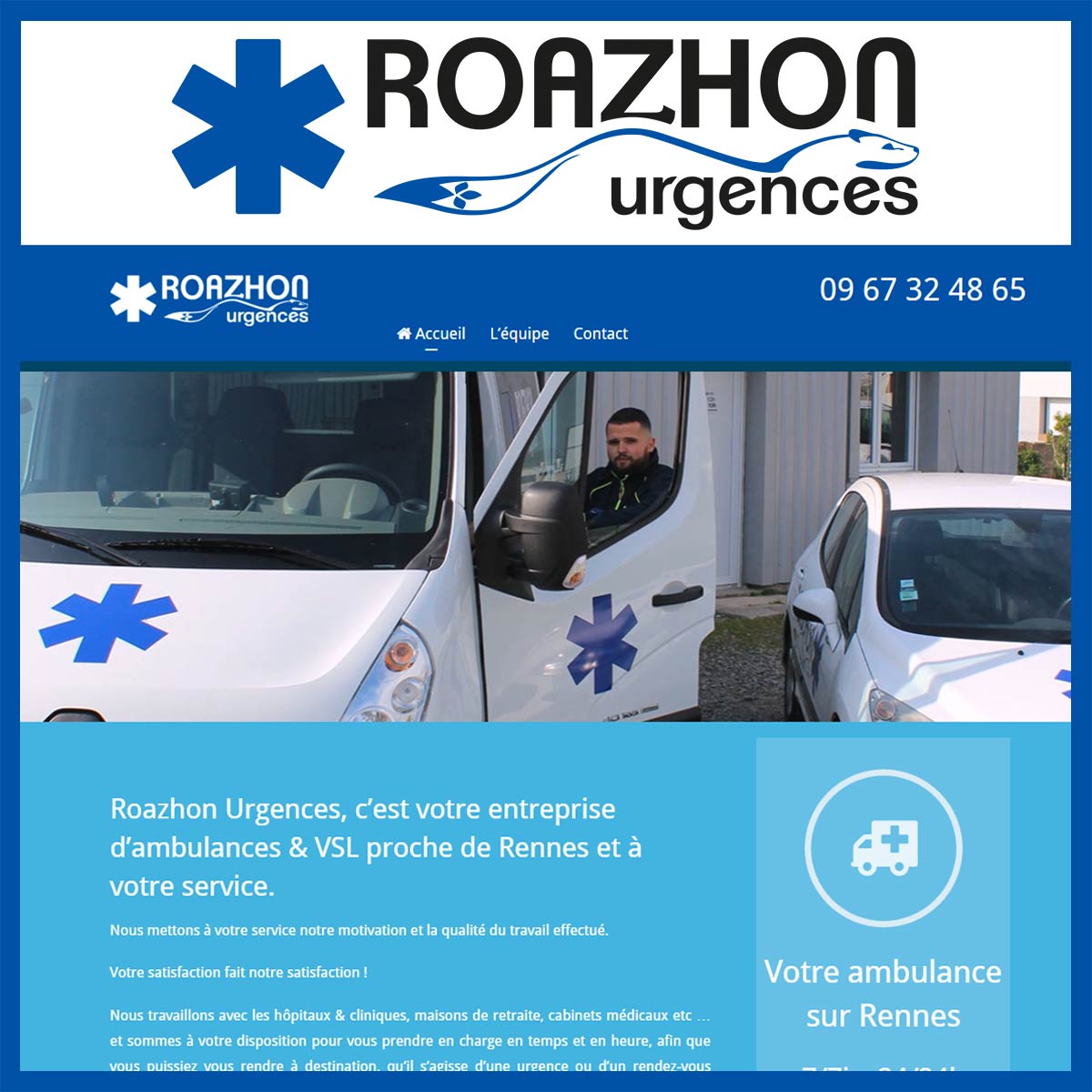 site internet - roazhon urgences - Agencedecom.net