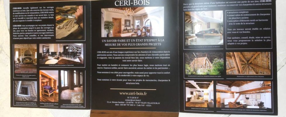 CERI-bois - logo, plaquette cartes de visite, site web par L'Agence de Com'