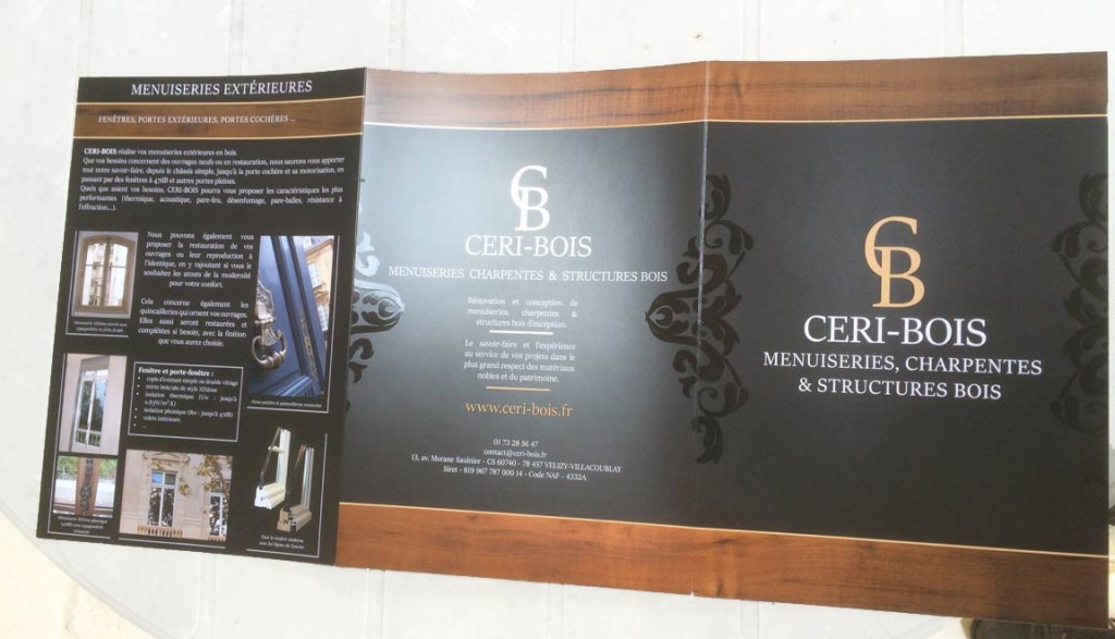 CERI-bois - logo, plaquette cartes de visite, site web par L'Agence de Com'
